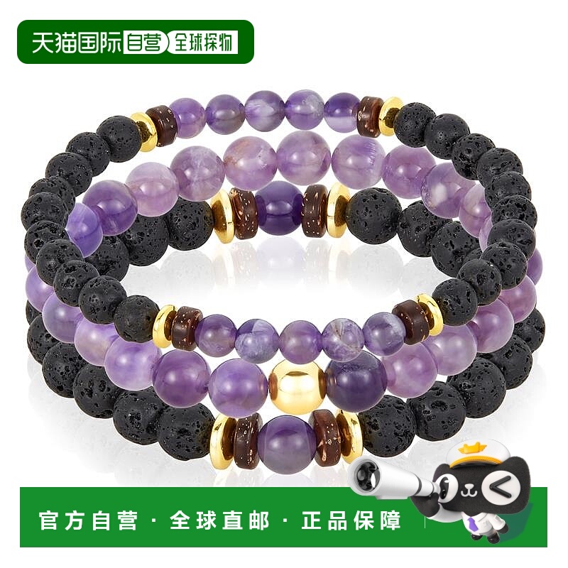 自营 Crucible Los Angeles 3 件装紫水晶、熔岩、木材和黄金赤铁