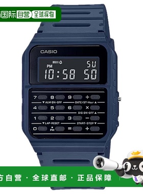 自营Casio Men's Vintage Calculator Watch with Blue Band - CA
