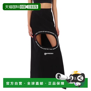 自营 Burberry蒙太奇印花连衣裙-黑色 美国奥莱直发博柏利