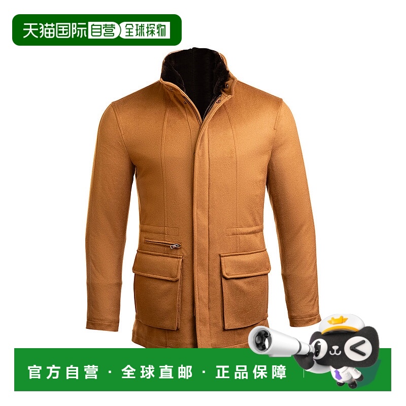 自营Kired By Kiton Kone羊绒貂皮大衣-薰衣草色 美国奥莱直发