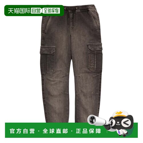 自营guessBlack Cargo Jeans (7-16) - black destroy 美国奥莱直