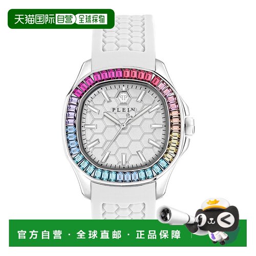 自营philipp plein$pectre女士水晶手表-白色/不锈钢/白色 美国奥