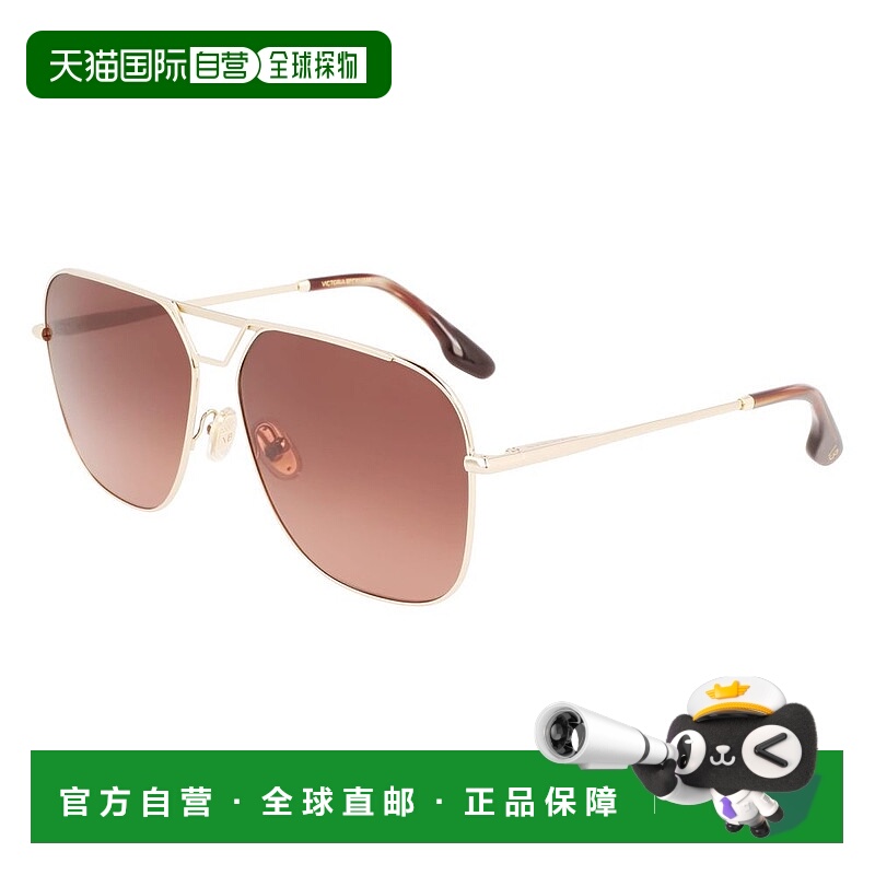 自营Victoria Beckham Metal Women's Sunglasses - gold 美国奥