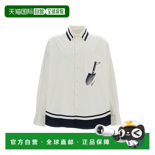 自营jacquemusWhite Blue Camargue Cotton Shirt - white 美国奥