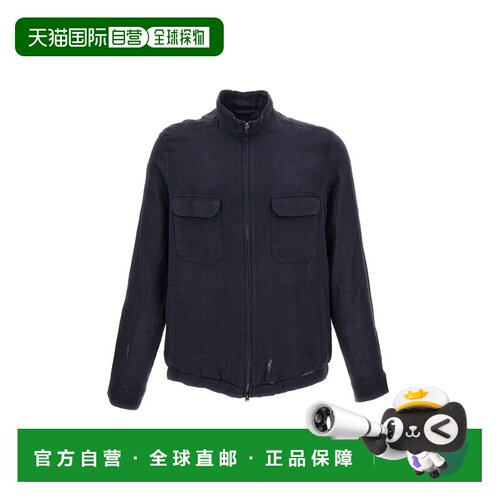 自营hernoBlue 'Sahariana Crafted' Linen Jacket - blue 美国奥