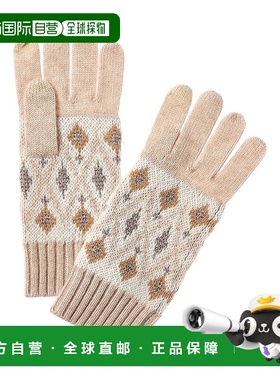 自营sofiacashmere Fairisle Lurex Wool & Cashmere-Blend Glove