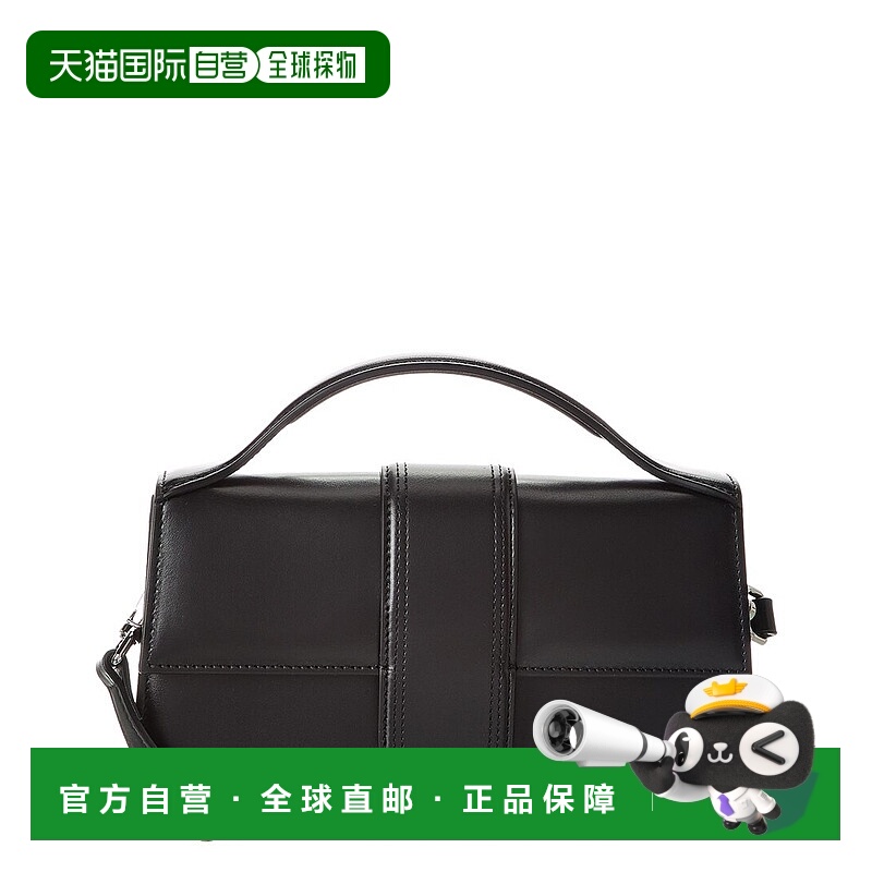 自营Jacquemus The Bambino Large Leather Shoulder Bag - black