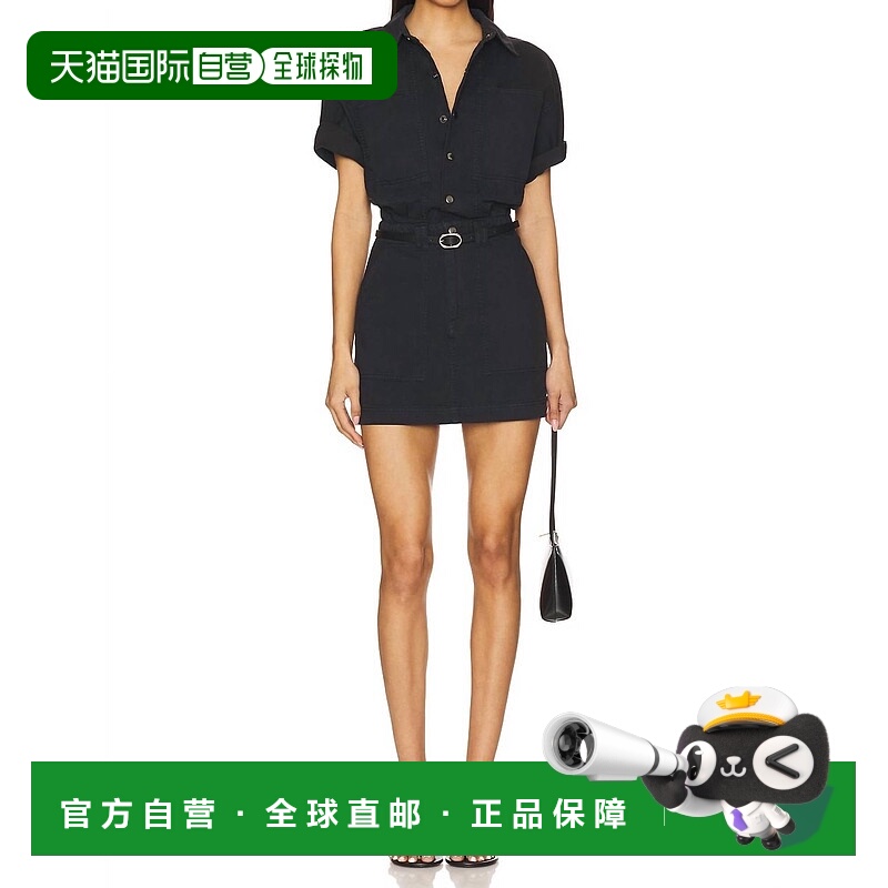 自营pistolaTully Button-Down Mini Dress In Fade To Black - f