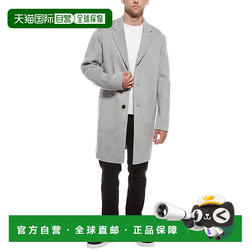 自营theory理论Almec羊毛和羊绒混纺外套-灰色 美国奥莱直发