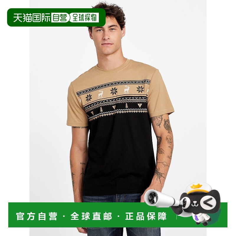 自营guessEco Lake Crewneck Tee - black 美国奥莱直发