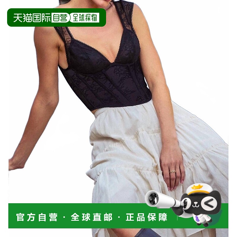 自营dress forum黑色迷人蕾丝紧身胸衣 美国奥莱直发性感吊带背心