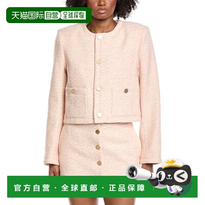 自营FRAME Denim The Tweed Jacket - pink 美国奥莱直发外套