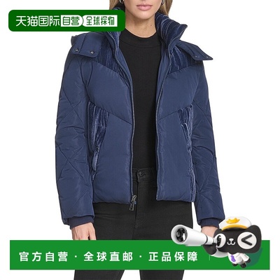 自营Andrew Marc Tayte Hooded Puffer Jacket - blue 美国奥莱直