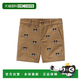 棕色 jack珍妮和杰克迪士尼米老鼠刺绣斜纹短款 美 and 自营janie