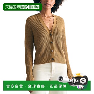 自营 Faherty Miramar亚麻混纺开衫-古铜色 美国奥莱直发