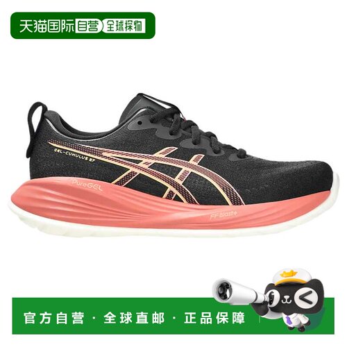 自营Asics gel-cumulus 27黑色/橙色Flow 1012B772-003女士-黑色