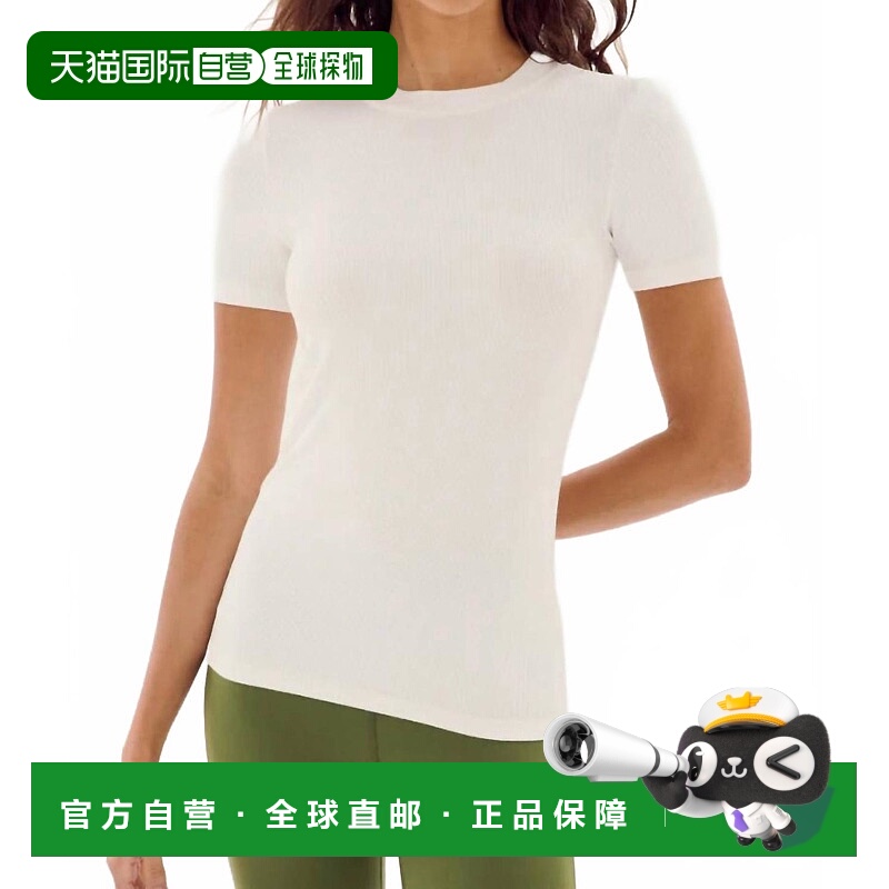 自营splits59Louise Rib白色短袖上衣 美国奥莱直发