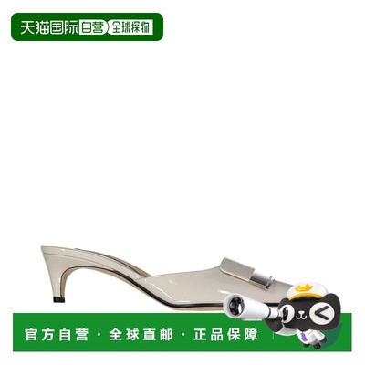 自营Sergio Rossi Calfskin Women's Mules - beige 美国奥莱直发