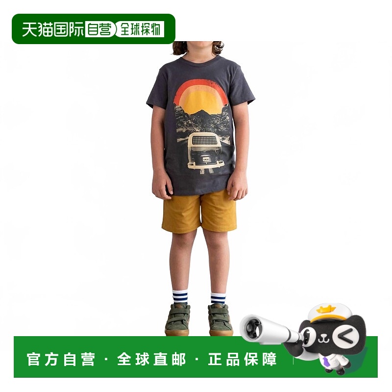 自营tiny whalesEnjoy The Ride Short Sleeve Tee In Faded Blac