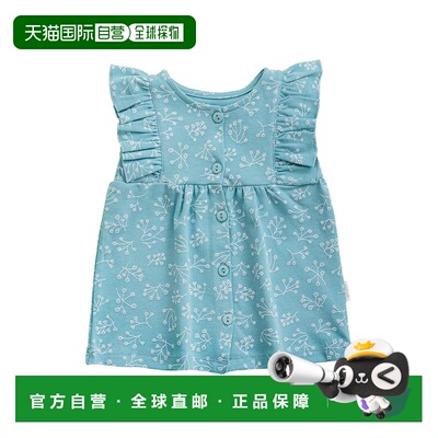 自营andy wawaAndywawa Floral Print Ruffle Dress - blue 美国