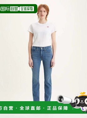 自营Women's Levi's 314 Jeans Lapis Bare Denim Mid Rise Shapi