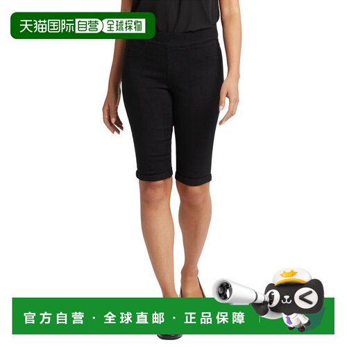 自营NYDJ Overdye Black Short - black 美国奥莱直发短裤
