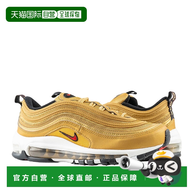 自营 Nike Air Max 97 OG 金色子弹/Varsity 红色女子跑步鞋 DQ91