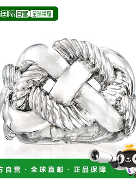 自营Ross-Simons Italian Sterling Silver Wide Braided Ring -