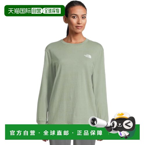 自营The North Face Evolution花卉盒子NSE t恤女士绿色套头衫GBO