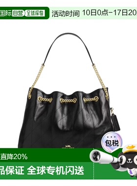 香港直邮COACH 奥莱款女士皮质斜挎包蔻驰手提包单肩包CDR00IMBLK