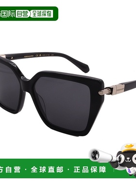自营 ferragamo法拉革太阳镜SF1106S-001-57-14-140非极化-黑色