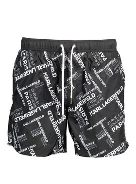 自营Karl Lagerfeld Polyester Men's Swim Men's Trunk - black