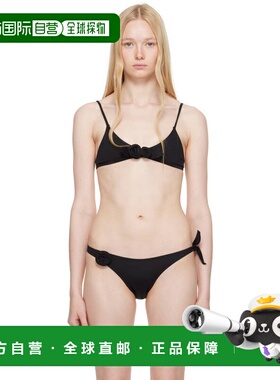 1h可退 香港直邮潮奢 Coperni 女士 黑色 Flower 比基尼上装 COPS