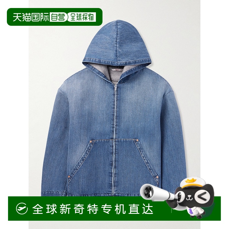 香港直邮潮奢 Valentino 华伦天奴 男士 牛仔连帽夹克 5V0DC03XAE