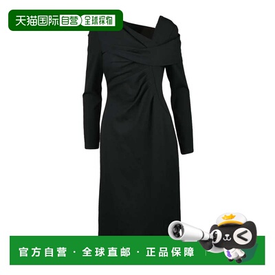 自营alberta ferrettiShaped Jersey Dress - Black - black 美国