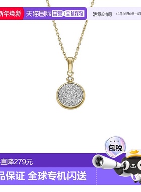 美国直邮fossil 女士化石爆款项链金色吊坠