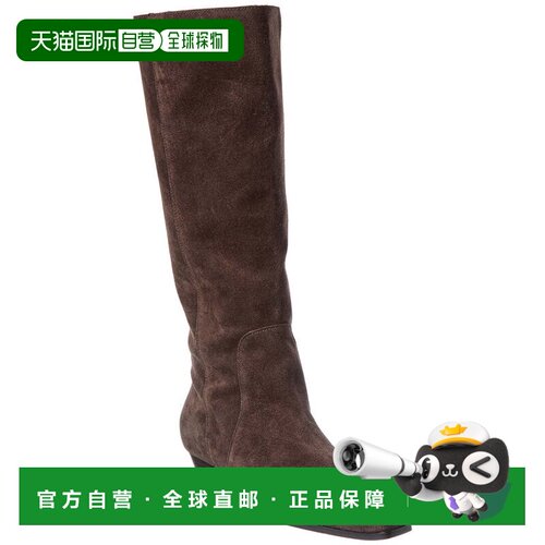 自营rag & bone Joni麂皮及膝靴-棕色 美国奥莱直发