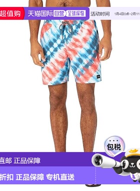 自营Rip Curl Freebird Trunk Shorts Men's  Navy Tie Dye Draws