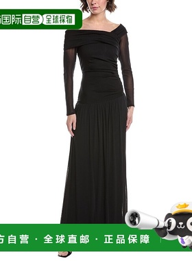 自营Diane von Furstenberg Aron Maxi连衣裙-黑色 美国奥莱直发