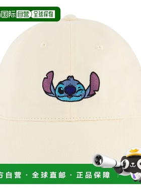 Disney Stitch Winky Face 刺绣爸爸帽 - 卡其色 【美国奥莱】直