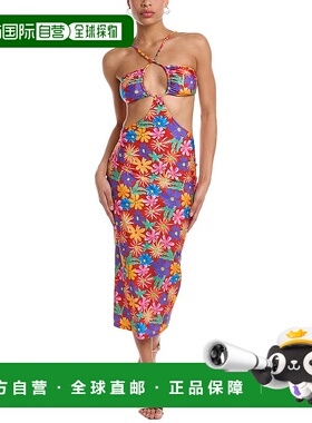 自营 PatBO Aster Midi连衣裙-红色 美国奥莱直发长裙