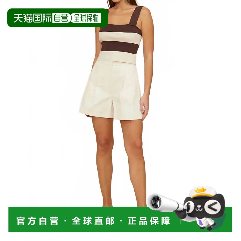 自营lucy parisLula Striped Knit Top In Brown/ Cream - brown/