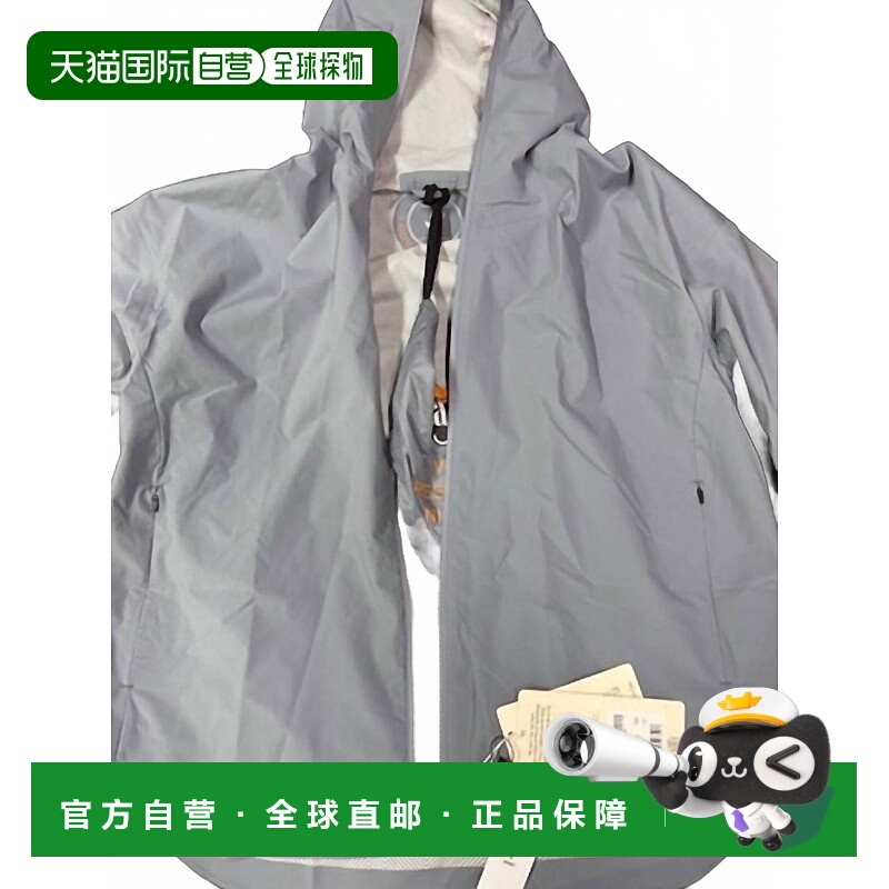 自营save the duck雨灰色女式拉链连帽防雨夹克-雨灰色 美国奥莱