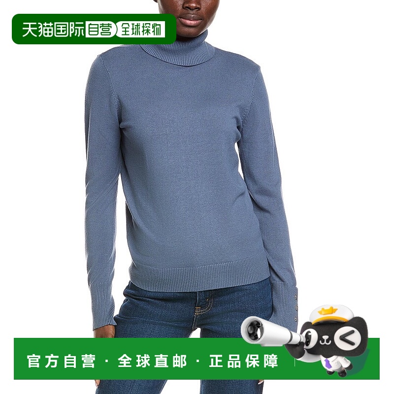自营Joseph A. Button Cuff Turtleneck - blue 美国奥莱直发