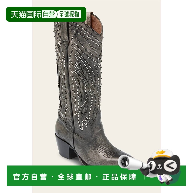 自营 fryeWomen's Shelby Studded Boots In Dark Pewter - dark