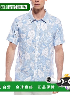 自营 endless summer无尽夏日穿孔纽扣衬衫-蓝色 美国奥莱直发