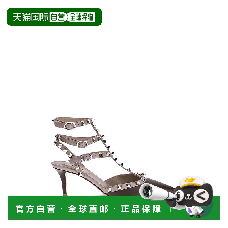 自营Valentino Garavani Rockstud女式高跟鞋-棕色 美国奥莱直发