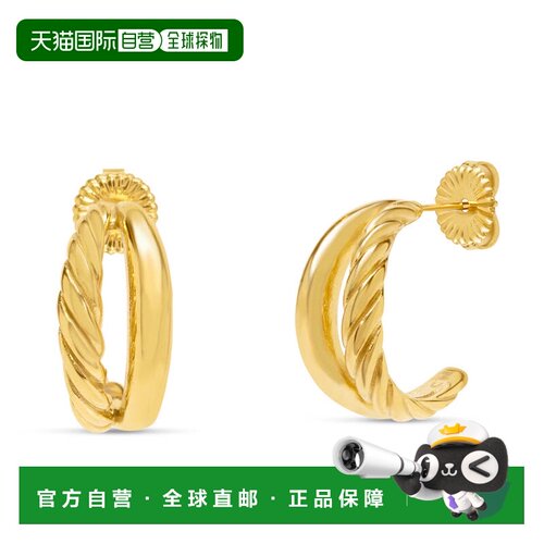 自营Bruno Magli Azzurra Gold Hoop Earrings - gold 美国奥莱直