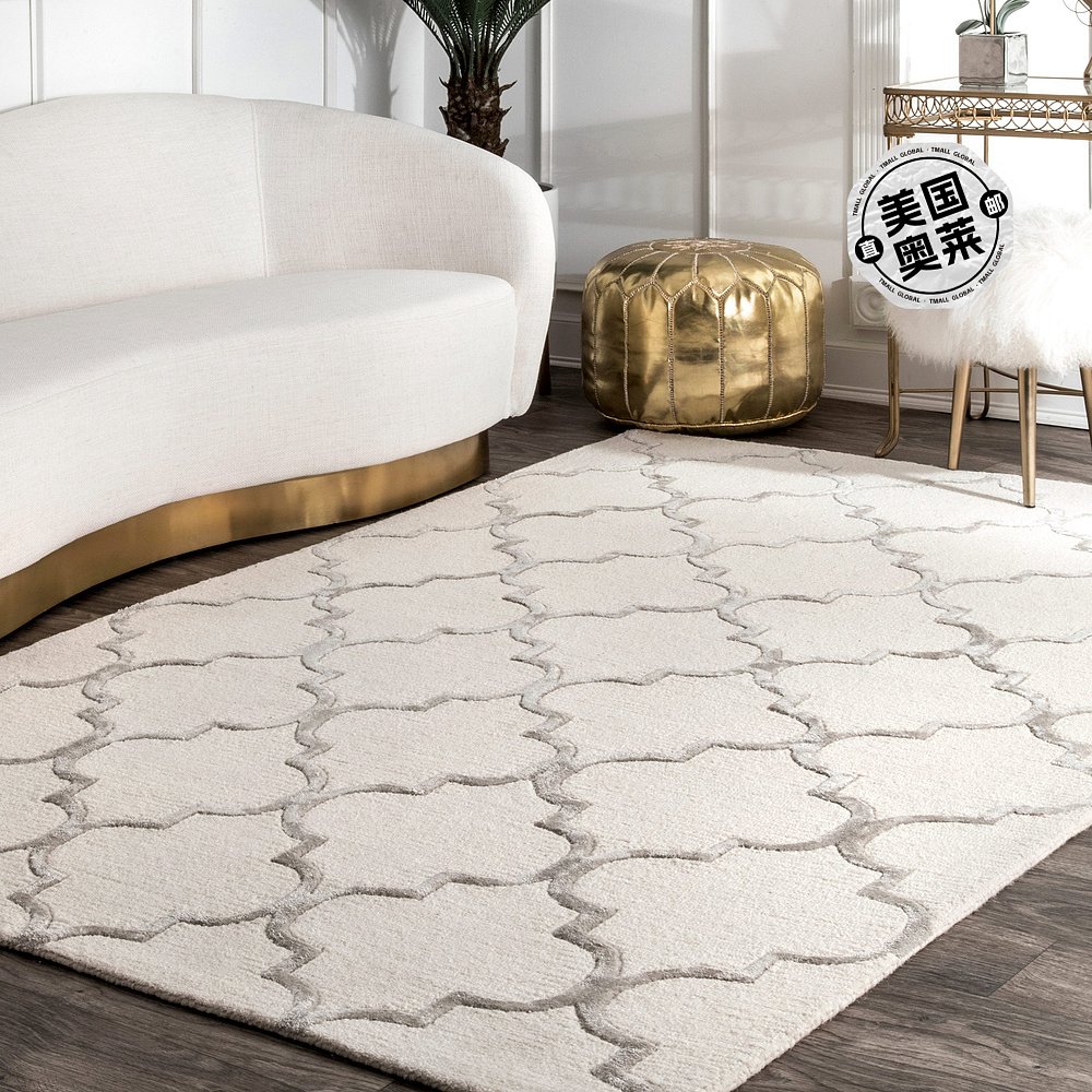 nuLOOM Hand Tufted Park Avenue Trellis Area Rug - nickel 【