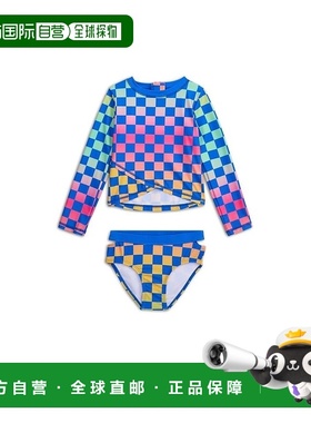 自营Kids Appaman Oceana Rash Guard Set Blue Multi Check Stre